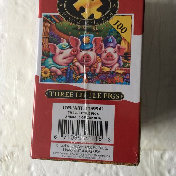 New Dowdle Two Pack Jigsaw Puzzle 100 Pieces Animal of Canada Three Little Pigs - Picture 5 of 7